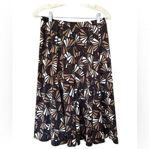 VTG Y2K CHICO’S M Midi Skirt Women Paisley Boho Liquid Fabric Whimsigoth festiva